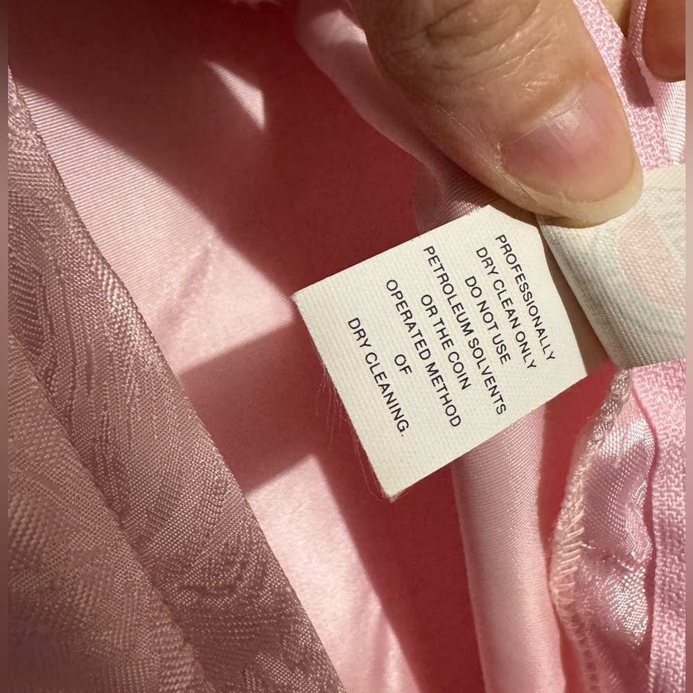 Vintage 1980s Pink Satin Floral Prom Formal Dress Size 8 Princess Diana Wedding - Picture 7 of 7